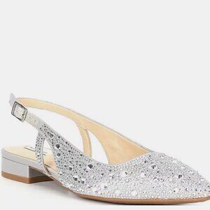 Alex Marie Dress Shoes Womens Size 7.0M Gold Rhinestone 2.5" Heel